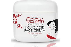 Geisha, Kojic Acid Cream | 1,7 fl oz / 50 ml | Skin Lightening Cream, Freckle Removal, Hyperpigmentering Treatment | Ta bort mörka fläckar på: Ansikt, Knees, Body, Armpits, nacke, Underarm, intima