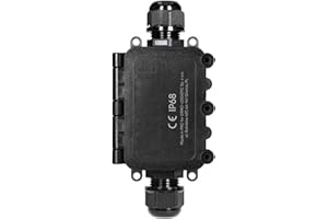 Miratic Puszka Przyłączeniowa Natynkowa Hermetyczna HD Wodoodporna Skrzynka Elektryczna IP68 Złącze Kablowe Ø7-12mm Odporność na Promieniowanie UV i Uderzenia IK09 (2-drożna: 2xM20)