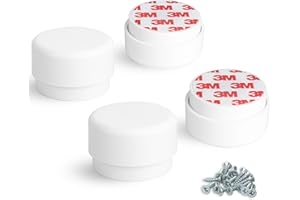 F!XBL Möbelfüße verstellbar selbstklebend Füße für Möbel Ø 55 mm Möbelerhöhung 23-35 mm hoch 4er Set Möbelbeine Rund Weiß