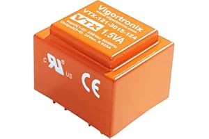 VIGORTRONIX 1.5 VA Encapsulated PCB Mains Transformer 0-230 V : 2 x 6 V VTX-121-3015-206
