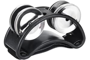 Bnineteenteam Foot tamburyn perkusyjny instrument muzyczny metal do dzwonka akcesoria (czarny) perkusyjny instrument muzyczny