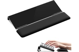 MOLMO Keyboard Stand and Wrist Rest Set, Ergonomic Keyboard Wrist Support with Memory Foam Padding, Comfortable Typing for Home Office Computer Accessories, Black