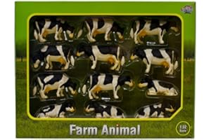 GLOBE Van Manen 571929 Black and white Cows (set of 12)