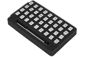 HILITAND 36 unids 13mm Metal Conjunto de Estampillas de Cuero Punch Alfabeto de Diseño Vintage 26 Letras y 10 Números Punch DIY Herramienta Leathercraft(3,5 mm)