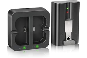 BSIOFF Bisoff 1Pack Rechargeable Battery for Ring Video Doorbell 2/3/3Plus/4 with Charger Station,Compatible with Stick Up Cam Battery(2nd & 3rd Gen),Spotlight Cam and Peephole Cam（3.65V 6040mAh）