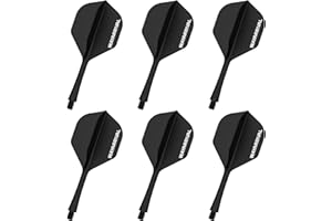 WayArrival Integrierte Dart Flights - Dart Flights mit Schaft als Feste Einheit - perfekt für 2BA & schnellen Setup - Integrierte & gemoldete PP-Flights für Stabilität