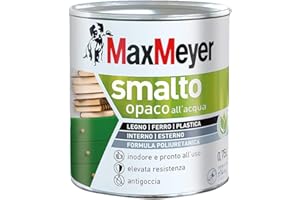 Maxmeyer Smalto All'Acqua Poliuretanico Opaco Nero 0,75 L
