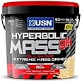 USN Hyperbolic Mass GH 4kg, High Calorie Mass Gainer Protein Powder with Added Creatine and Vitamins (4 KG, VANILLA)