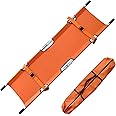 MEDBUDDY Foldable Soft Stretcher with Double fold Portable Stretcher for Emergency Hospital & Medical Patient Transport Stretcher with Handle & Carrying Case & Carry Bag