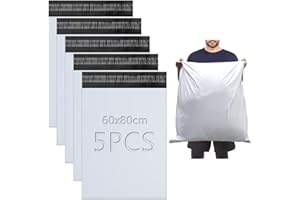 XRXYMQ 5 Pièces Colis Vinted 60x80 cm Emballage Enveloppe Plastique Expedition Pochette Envoie Colis Vinted Sac Envoie pour Textiles et Boîtes à Chaussures