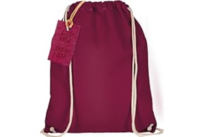 ELES VIDA Torby gimnastyczne z naturalnej bawełny, torba sportowa Plecak z tkaniny Płócienna torba z płótna jutowego z certyfikatem Oeko-Tex