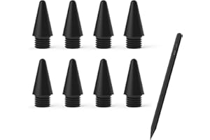 MEKO 8 Stücke Spitze für MEKO Stift für i-Pad mit ASIN B0C7ZV4BKP，B0CJ4MGDKG，B0D7PQCN5H，B0D7PSJ6FT，B0CLXLXCD6，B0CZMSNGYL (Schwartz)