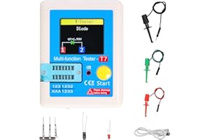 LCR-T7 Transistor Tester AYWHP Multifunktionaler TFT Transistor Tester mit Vollfarb GrafikDisplay wiederaufladbares Multifunktions ESR LCR Transistormessgerät für Dioden Trioden Kondensator Widerstand
