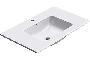 DOPORRO Sogood Lavabo vasque blanc 80cm à encastrer Colossum02 fonte minérale solid surface 80x48x14cm
