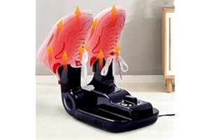 ZEID Boot dryer, shoe dryer, electric foot warmer with timer, deodorizer, dehumidifier, foldable(Black)