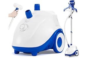‎SWEETCRISPY Sweetcrispy Steamer Dampfglätter, 1500-W-leistungsstarker Dampfglätter, Vertikaler Dampfbügler mit Rollen Wheels, 1,7-Liter-Wassertank für 55 Min, Professioneller Faltenentferner heizt in 45 Sekunden