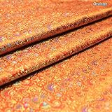 Hochwertiger Brokat-Stoff Youmu Satin-Stoff für Kleidungsstücke, seidig, chinesischer Cockscomb-Brokat, 90 cm x 100 cm Orange