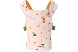 Miracle Baby Portador de muñecas para niños, Transporte Delantero y Trasero con Correas Ajustables para niñas, Accesorios de muñeca para Transportar Juguetes de Peluche para niños, 100% algodón