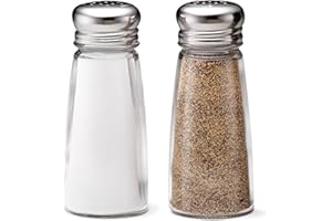 Round Salt and Pepper Shakers - Set of 2 - Tablecraft 132S&P Glass Salt Shakers