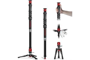 IFOOTAGE Monopod Cobra 3 Strike A150S, One-Touch Lifting Monopods Camera Stand with Pedal, Aluminum Quick Video Mono pod for Shooting Animal/Sports Event/Wedding/Live Show, Payload 11lb, 60"/150cm