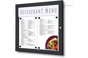 ALIXO Tableau d'Affichage Extérieur avec Profil Noir 2xA4