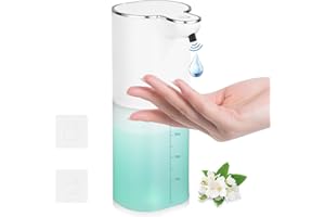 JOFLVA Automatico Dispensador Jabon Baño, 400 ml Dispensador de jabón automático para Pared, Carga USB con Sensor Dispensador Jabon Cocina, Apto para Cocina, Baño, Hotel