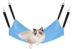 YSQEVN Hamaca para Gatos 57 * 47cm Suave Camas para Pequeña Jaula para Mascotas con Ganchos de Metal Hábitat para Conejo, Hurón, Ardilla, Hámster