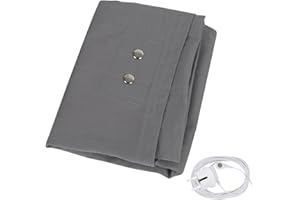 KMDZDZGS Prześcieradła z gumką z gumką z włókna srebrnego, przewodzące prześcieradło uziemiające z kablem uziemiającym UE (1 sztuka szara poszewka na poduszkę, 51 x 92 cm)