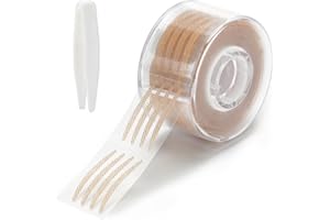 FSTTRE 600 Stück Schlupflider Stripes Unsichtbar Augenlid Lifting Ohne OP Schlupflid Tapes Gegen Unsichtbare Doppelte Eyelid Tapes Wasserdicht Augenlid Aufkleber Klebeband mit Gabelstangen Pinzette