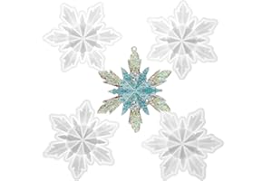 SPRINLOT Springlot Molde Silicona 4Pcs Copo Nieve, Moldes Resina Epoxi DIY, Regalos Navidad Cumpleaños Familia Amigos