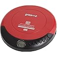 groov e RETRO Compact CD Player - Personal Music Player with CD-R & CD-RW Playback - Anti-Skip Protection, Programmable Tracks - Earphones Included - Micro-USB or Battery Powered - Red