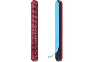 AMONENZ Motorcycle Number Plate Reflector, 2 Pieces Self-Adhesive Reflectors Motorcycle, Red Bike Reflectors, for Bicycles, Motorcycles, Electric Cars, Scooters