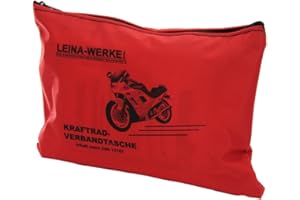 LEINA-WERKE Leina 17000 Kit di Pronto Soccorso Moto Tipo I Senza Velcro, Rosso/Nero