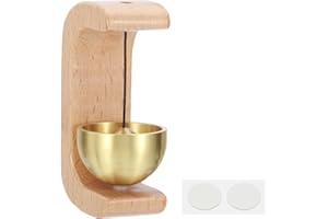 Patikil Dzwonek magnetyczny do drzwi, samoprzylepny dzwonek do drzwi biznesowych, metalowy z dekoracją