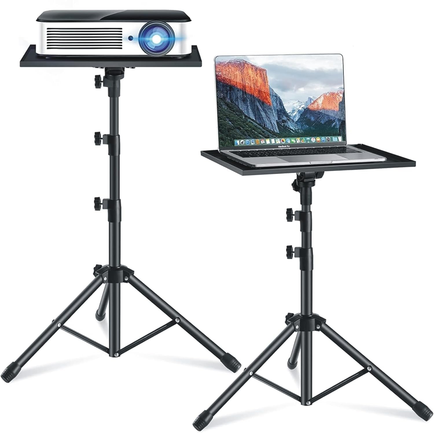 Elcor lite Series 3.5' to 5' Adjsutable Floor Stand for Projector, Laptop, Speaker with Anti Skid Pad, Heavy and Sturdy