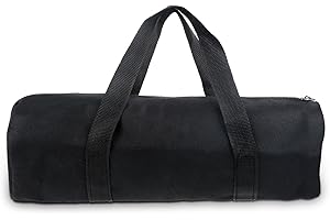 SALBSEVER 12 Inch Canvas Tool Bag Small Tool Bag for Men Wide Mouth Tool Storage Bag Large Capacity Tool Tote Handbag Power Tool Organizer for Electricians Mechanic Storage Wrenches Pliers Black