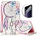 Produktbild Galaxy S7 Edge Hülle,Samsung S7 Edge Ledertasche,Sunroyal Kunstleder Flip Case Schutzhülle Bunt Rosa Cool Elegant Retro Schön Traumfänger Feder Blumen Muster Painted PU Leder Wallet Case Flip Cover im Bookstyle Handytasche Skin Schale Brieftasche mit Strap Magnetverschluss Standfunktion und Karte Halter Etui Handyhülle für Samsung Galaxy S7 Edge+ 1 x Frei Displayschutzfolie-Dreamcatcher