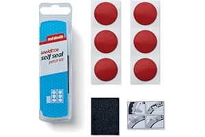 WELDTITE Red Devils Self Seal Bike Puncture Kit - Quick & Easy Fix Tyre Repair - 6 Patches & 1 Sandpaper