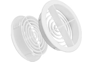 HOME SMART 10 Pack 68mm White Plastic Round Soffit Air Vents | UV Resistant UPVC Push-in Roof Disc for Fascia | Long-Lasting, Durable, and Weatherproof Circular Soffit Vent for Optimal Ventilation