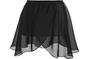 Alvivi Fille Jupe de Danse Ballet en Mousseline avec Ceinture Jupette Danse Classique Tutu Courte Jupe de Gymnastique 4-12 Ans