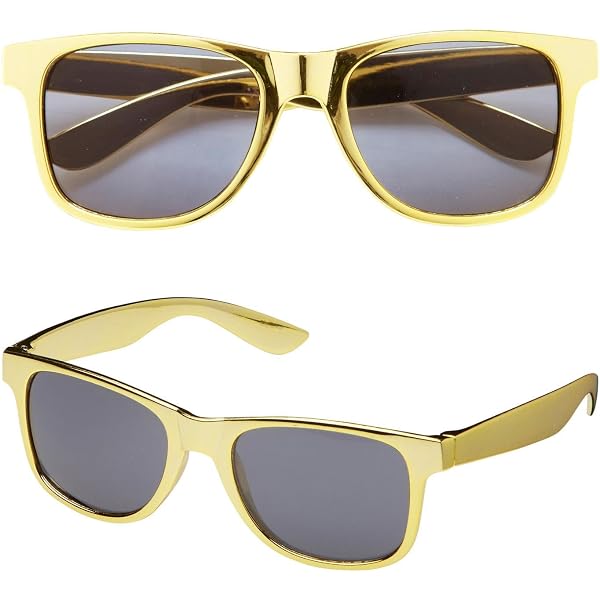 2 Disco-Sonnenbrillen Im Gangster-Look – 70er 80er 90er – Goldene Rapper- Brille Für Kostümpartys & Halloween