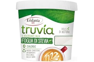 Eridania, Linea Truvía®, Dolcificante Naturale in Vasetto, Estratto dalle Foglie di Stevia, Ottimo Sostituto allo Zucchero Bianco, Addolcisce Cibi e Bevande con 0 Calorie, Formato da 270 gr