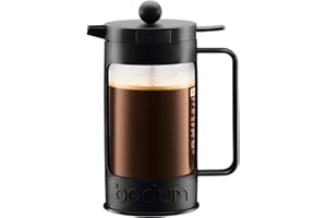 Bodum - 11376-01 - Bean - Cafetière à Piston 8 Tasses - 1 L - Noir