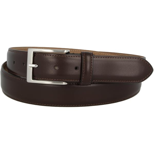 Cintura In Pelle JACK & JONES Cognac - Fibbia Ad Ardiglione, Larga 3,5 Cm, Taglia 95