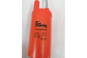 CR-MOESANCO® Bomba de agua BARWING sumergible de 12V, 600L/H bombas de alto flujo para autocaravanas estanque acuario Fuentes, de mesa Jardines de agua de estanque, bomba de sistemas hidropónicos