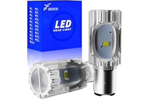 GZ5CG BA20D S2 Motorrad-Scheinwerferlampen mit Fern-/Abblendlicht und 3570 SMD für eine Helligkeit von 2000 Lumen, weiß, 6500 K