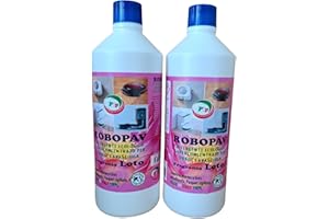 PIP PRODOTTI INNOVATIVI PROFESSIONALI PIP ROBOPAV, (NUOVO) Detergente Pavimenti per Robot e Lavasciuga, Concentrato con Igienizzante, Senza Risciacquo, Multisuperficie, Compatibile con tutti I Robot, Kit: 2 FL. da 1Lt. Fragranza Loto