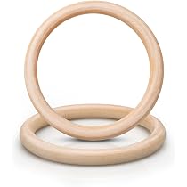 Anneaux De Bois Naturel – Lot De 10, Diamètre 70 Mm, Pour Bricolage, Décoration, Loisirs Créatifs