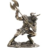 Veronese Design 13 3/4 "Uzun Minotaur Labirentten Yaratık Soğuk D&ouml;k&uuml;m Bronz Re&ccedil;ine Heykel