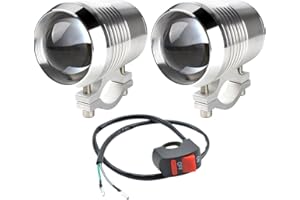 TABEN Moto Fendinebbia Barra luminosa Faretto Bianco U2 LED Faro moto Bicicletta elettrica Guida Faro Lampada spot 1 pz Interruttore ON/OFF